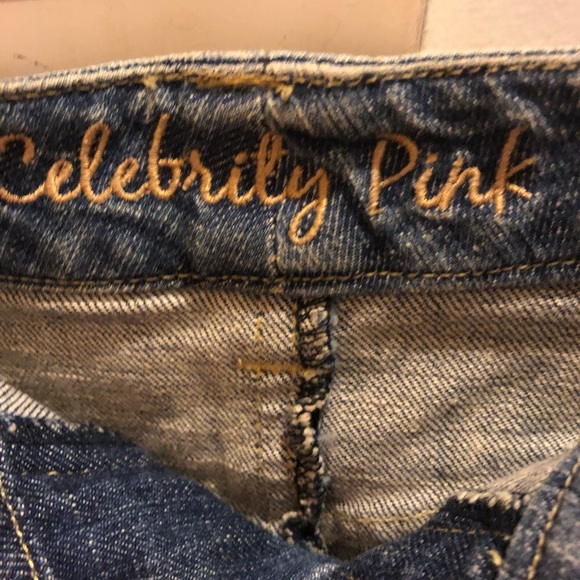 Jean mini skirt with rhinestones - Picture 3 of 4